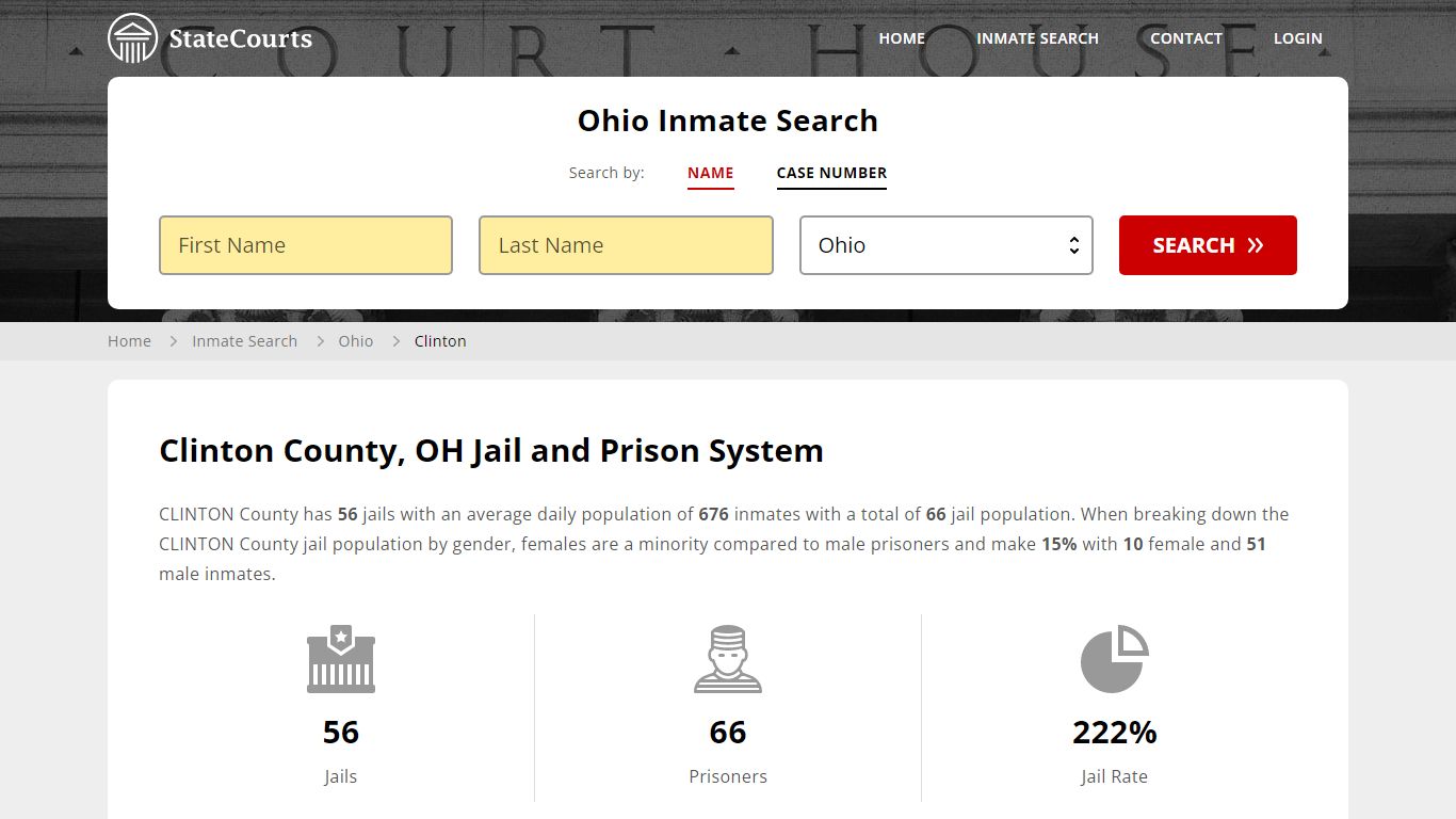 Clinton County, OH Inmate Search - StateCourts